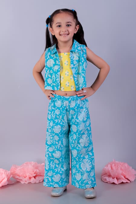 LIL DRAMA Floral Vine Print Top & Pant Set 