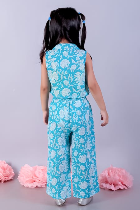 Lil Drama Floral Vine Print Top & Pant Set 