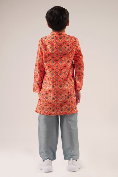 Lil Drama Floral Jaal Print Kurta Set 