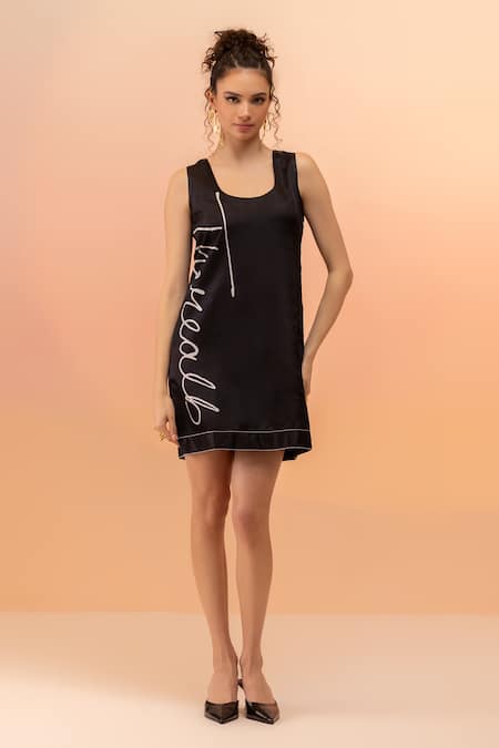 TheRealB Logo Patchwork Pattern Dress 