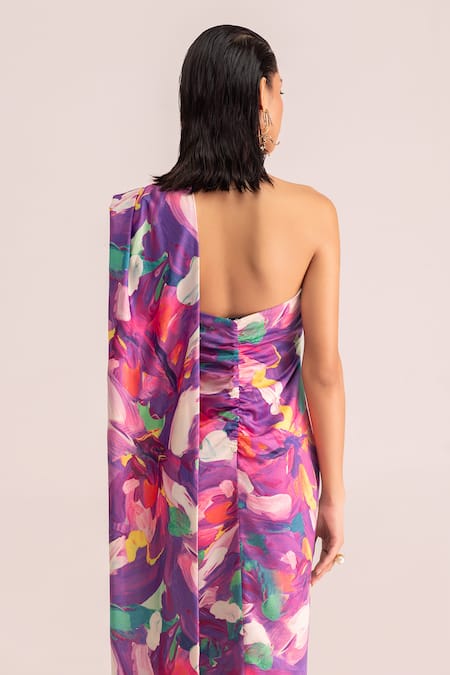 Buy Therealb Multi Color Satin Printed Abstract Asymmetric Multicolor Maxi Dress Online at Aza Fashions Buy_Therealb_Multi Color Satin Printed Abstract Asymmetric Multicolor Maxi Dress _Online_at_Aza_Fashions