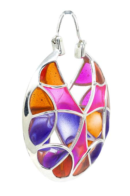 Buy Manner Purple Varichrome Enamel Hoops Online at Aza Fashions Buy_Manner_Purple Varichrome Enamel Hoops _Online_at_Aza_Fashions