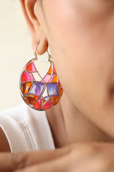 Buy Manner Purple Varichrome Enamel Hoops Buy_Manner_Purple Varichrome Enamel Hoops