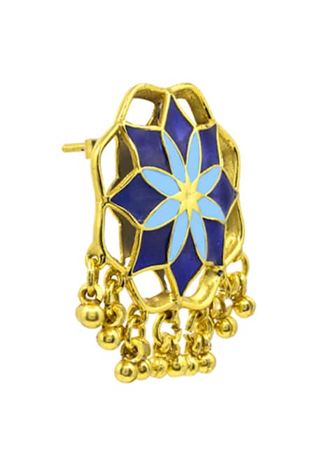 Manner Kumud Enamelled Stud Earrings 