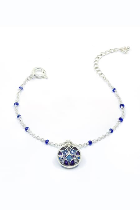 Manner Floral Charm Enamel Bracelet 