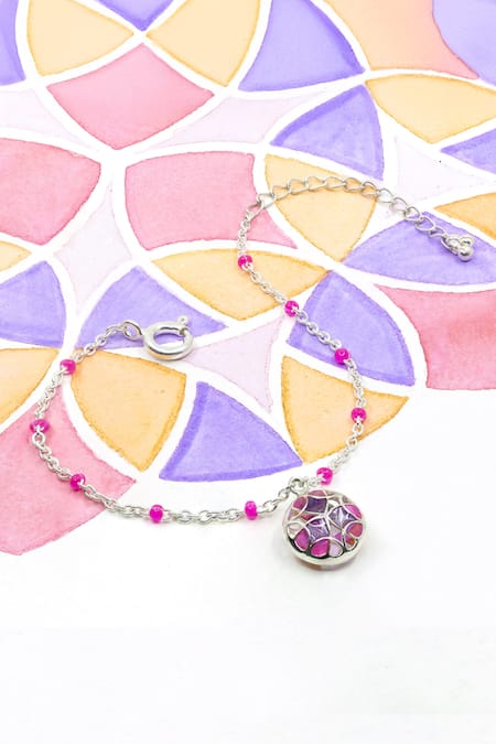 Manner Prism Ball Charm Enamelled Bracelet 