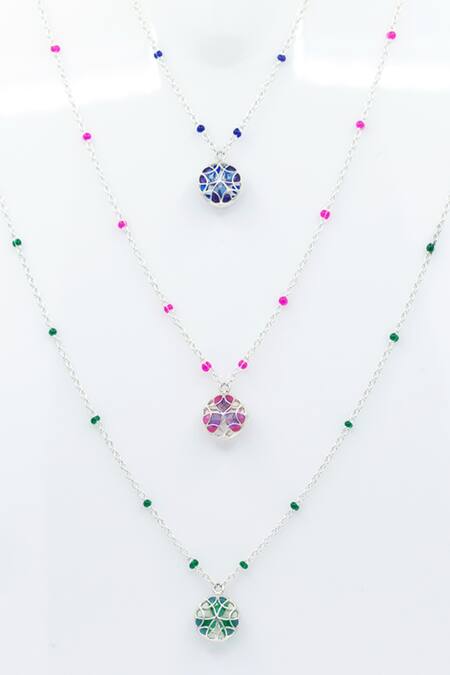 Manner Floral Ball Charm Pendant Necklace 