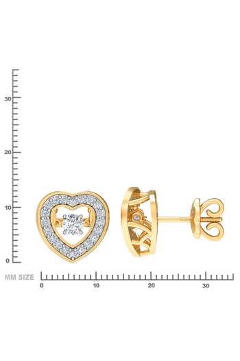Buy_Divine Solitaires_Gold Plated Imitation Diamonds Heart Shaped Stud Earrings_Online_at_Aza_Fashions