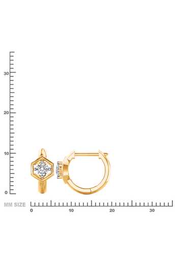 Buy_Divine Solitaires_Gold Plated Imitation Diamonds Solitaire Hoops_Online_at_Aza_Fashions