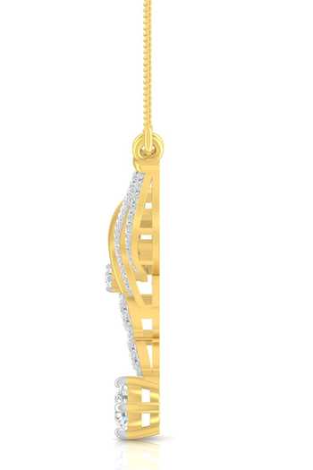 Divine Solitaires_Gold Plated Imitation Diamonds Studded Mangalsutra_Online_at_Aza_Fashions