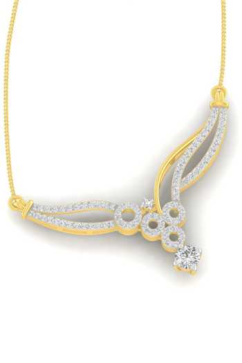 Buy_Divine Solitaires_Gold Plated Imitation Diamonds Studded Mangalsutra_Online_at_Aza_Fashions