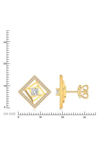Buy Divine Solitaires Gold Plated Imitation Diamonds Geometric Cutwork Stud Earrings Online at Aza Fashions Buy_Divine Solitaires_Gold Plated Imitation Diamonds Geometric Cutwork Stud Earrings_Online_at_Aza_Fashions