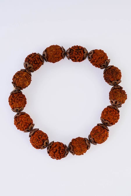 Totapari Rudraksha Round Bead Bracelet 