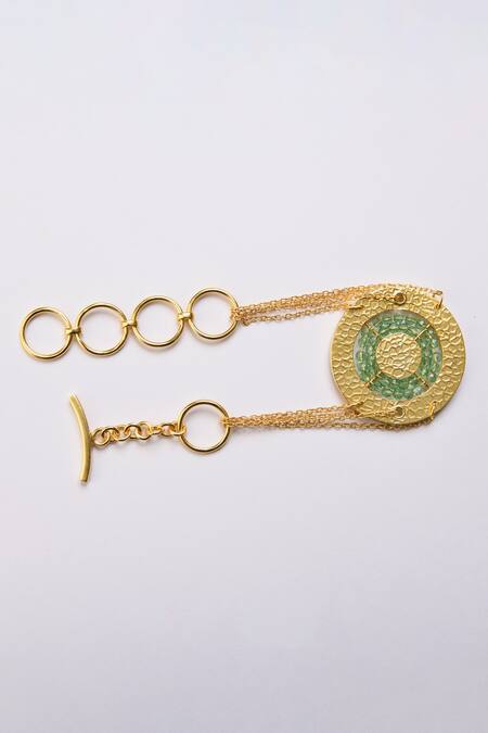 Buy_Totapari_Gold Plated Beads Round Chain Bracelet _Online_at_Aza_Fashions