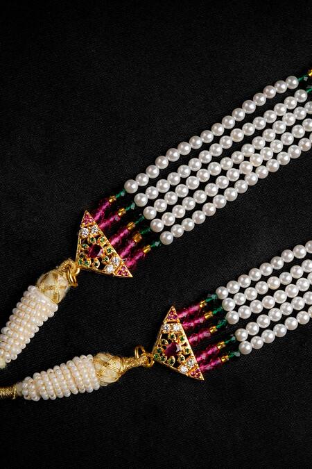 Buy_Totapari_Gold Plated Stone Multicolor Long Necklace _Online_at_Aza_Fashions