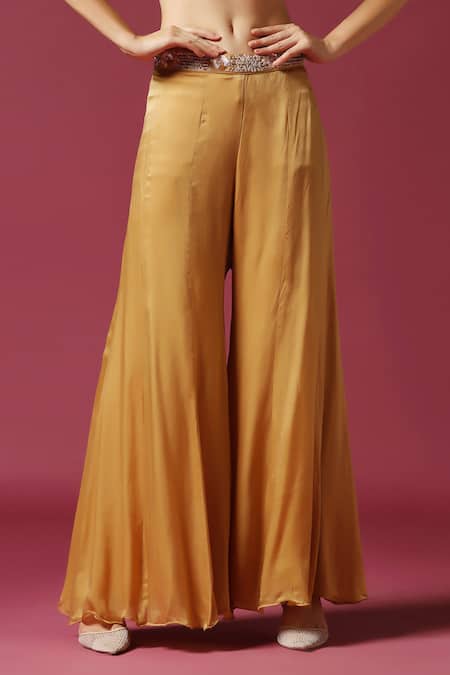 Buy Two Sisters By Gyans Gold Chiffon Pearls, Sequins, Embroidery V-neck Cape Sharara Set Online at Aza Fashions Buy_Two Sisters By Gyans_Gold Chiffon Pearls, Sequins, Embroidery V-neck Cape Sharara Set _Online_at_Aza_Fashions