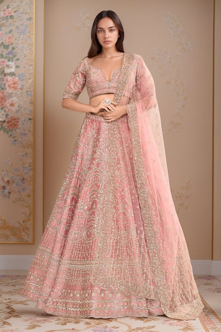 Kalighata Margarette Embroidered Bridal Lehenga Set 