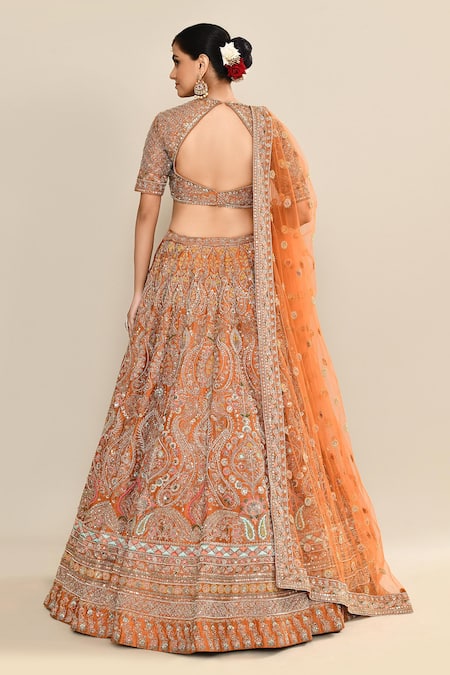 Kalighata Floral Embroidered Bridal Lehenga Set 