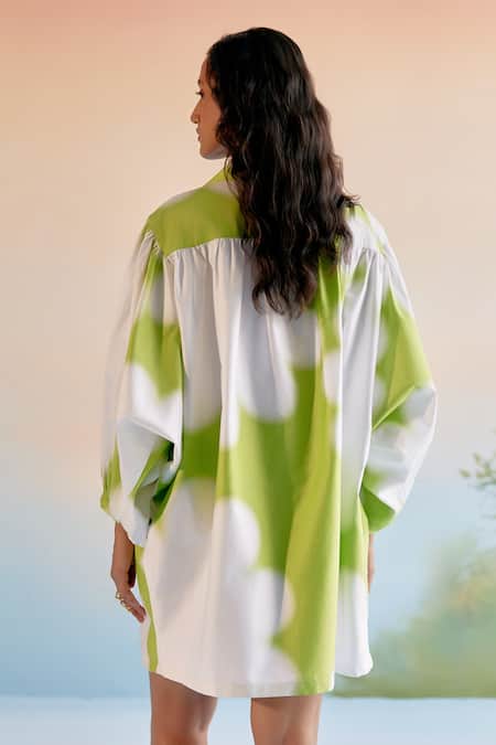 Echostudio Floral Printed Button Down Shirt Dress 