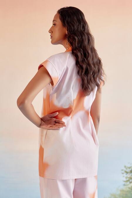 Echostudio Abstract Floral Print Shirt & Pant Set 