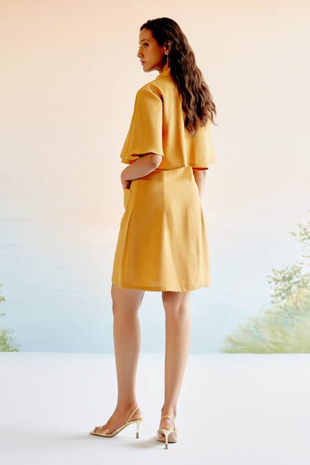 Echostudio Floral Cutwork Collared Dress 