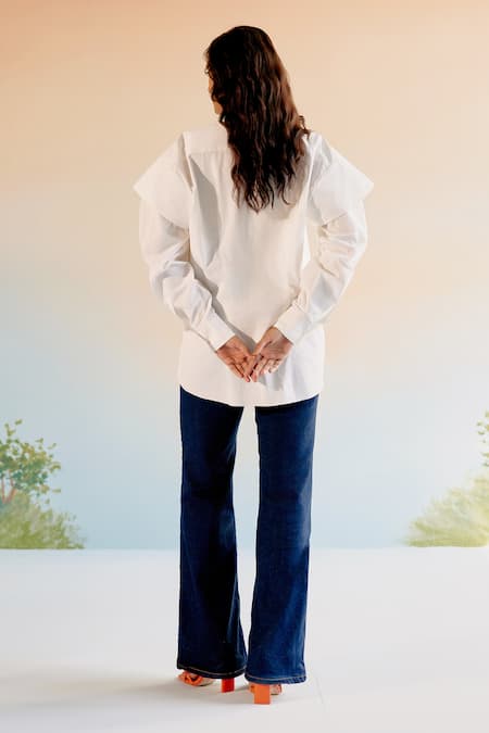 Echostudio Floral Cutwork Designer Shirt 