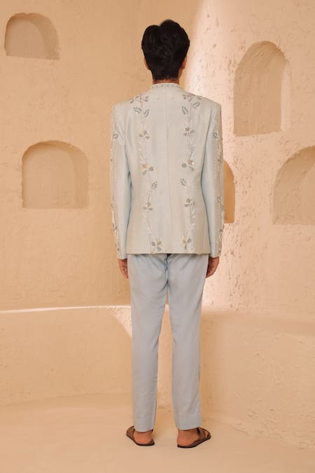 Shreyansh Designs Bloom Vine Embroidered Bandhgala & Pant Set 