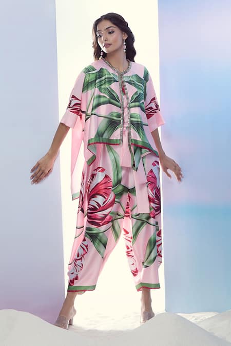 Pria Kataria Puri Blossom Print Jumpsuit With Jacket 