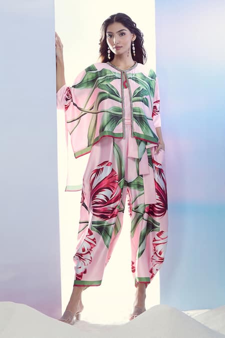 Pria Kataria Puri Tulip Blossom Print Jumpsuit & Jacket 