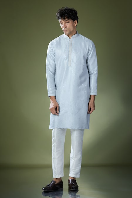 RNG Safawala Thread Embroidered Straight Kurta With Pant 