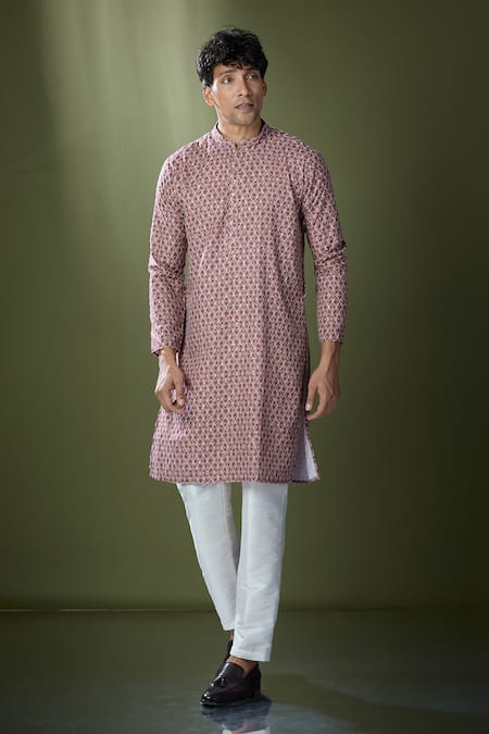 RNG Safawala Geometric Printed Kurta With Pant 