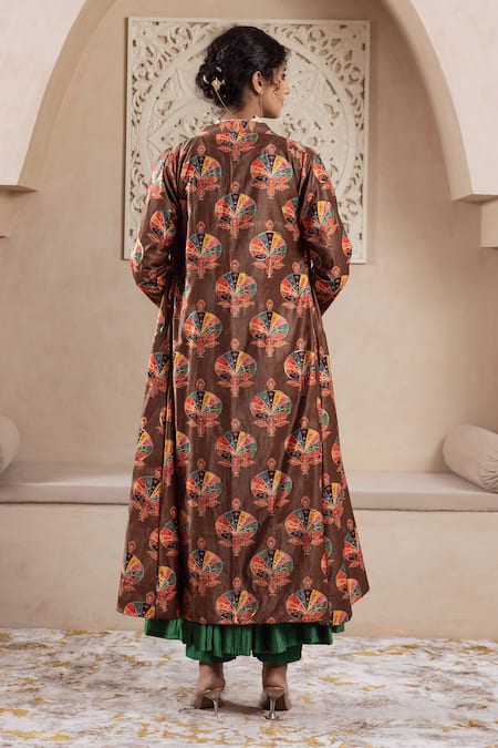 Rivaaj Clothing Floral Foil Printed Anarkali Set 