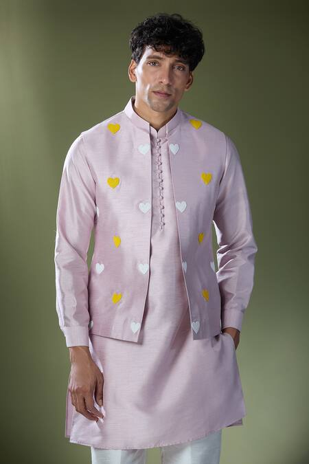 Shop Rng Safawala Purple Silk, Cotton Beads Embroidered Lilac Bundi Kurta Set Online at Aza Fashions Shop_Rng Safawala_Purple Silk, Cotton Beads Embroidered Lilac Bundi Kurta Set _Online_at_Aza_Fashions
