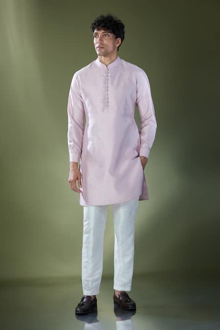 Buy Rng Safawala Purple Silk, Cotton Beads Embroidered Lilac Bundi Kurta Set Buy_Rng Safawala_Purple Silk, Cotton Beads Embroidered Lilac Bundi Kurta Set