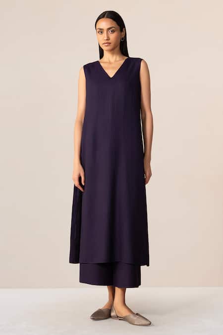 Buy Ampm Purple Wool Embroidery Open Neck Jacket Palazzo Set Online at Aza Fashions Buy_Ampm_Purple Wool Embroidery Open Neck Jacket Palazzo Set _Online_at_Aza_Fashions