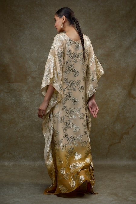 Kriti Bapna Floral Mirror Embroidered Kaftan 
