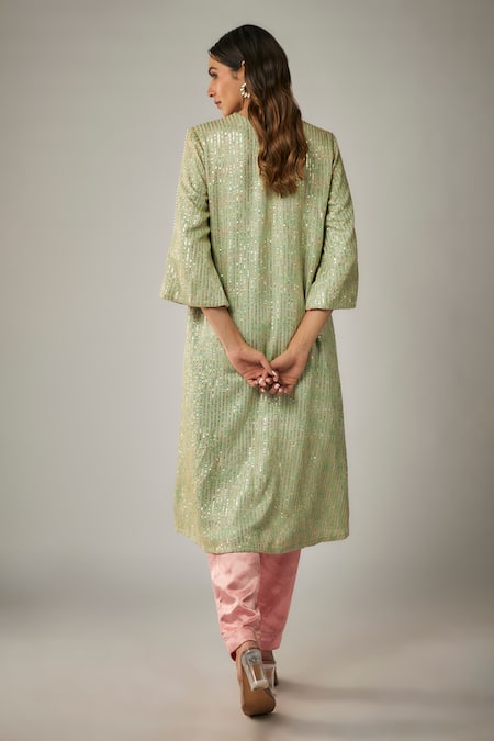 Kriti Bapna Sequin Embroidered Kurta Set 