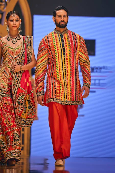 The Royaleum Umair Hand Embroidered Kurta With Pant 