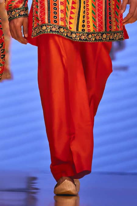 Buy The Royaleum Multi Color Silk Embroidery Hand Kurta Set Online at Aza Fashions Buy_The Royaleum_Multi Color Silk Embroidery Hand Kurta Set _Online_at_Aza_Fashions