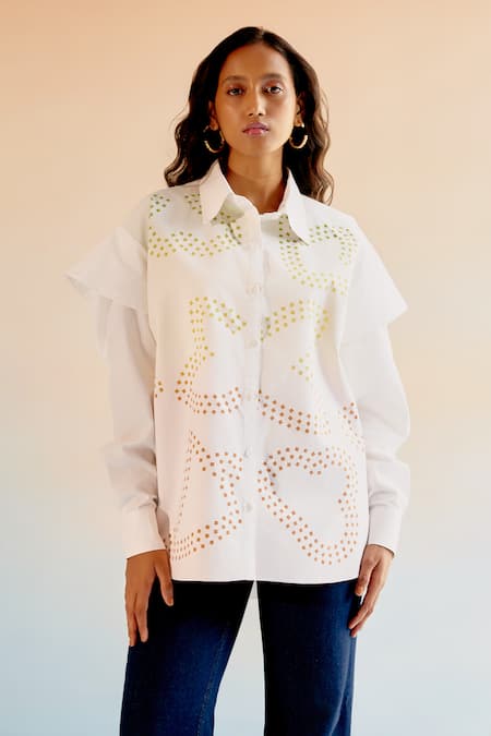 Echo By Tanya Arora Echo Reggae Cutwork Shirt 