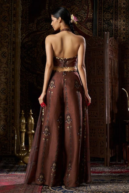 17:17 By Simmi Saboo Floral Print Halter Neck Jumpsuit 