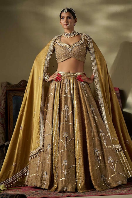 17:17 by Simmi Saboo Pearl Embellished Lehenga Set 