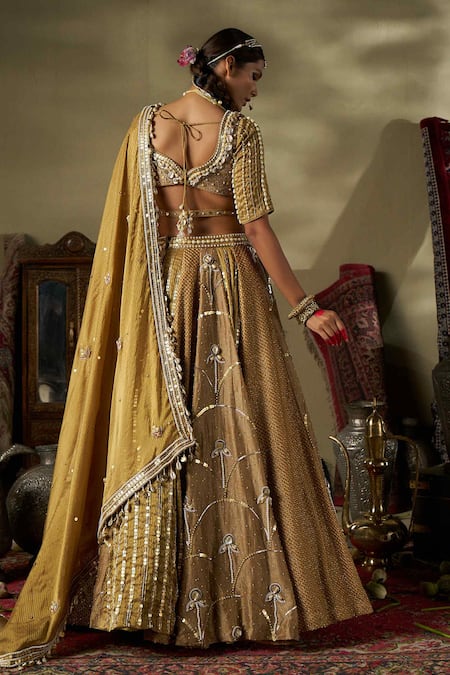 17:17 By Simmi Saboo Gold Embellished Lehenga Set 