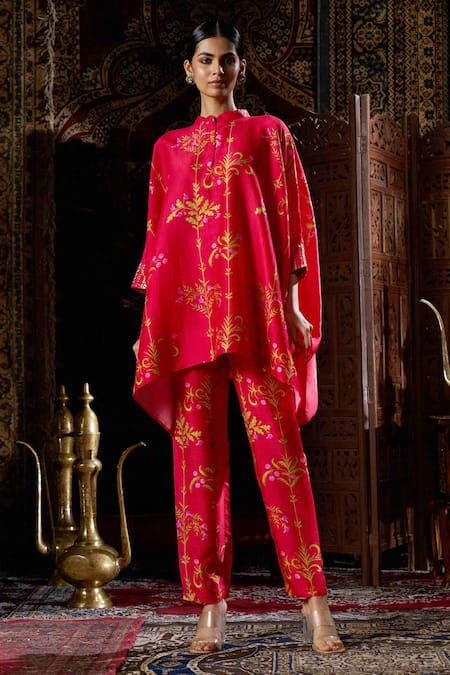 17:17 by Simmi Saboo Floral Print Kaftan With Pant 