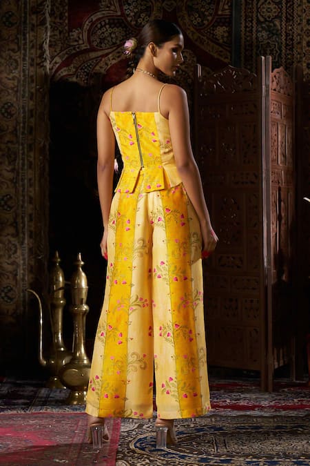 17:17 By Simmi Saboo Floral Embellished Corset & Pant Set 