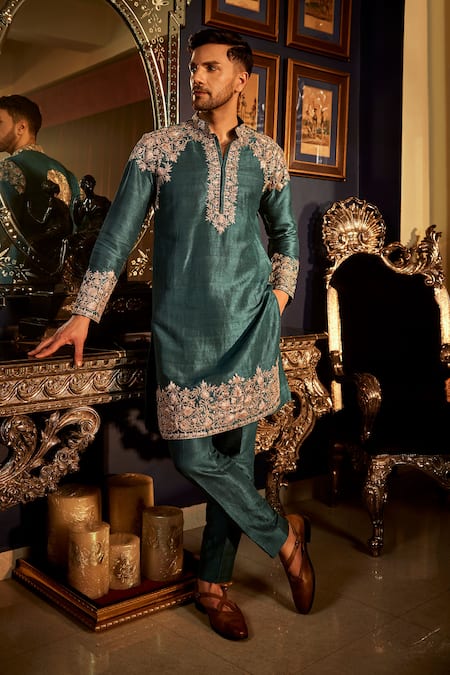 Angad Creations Neelahat Bahar Embroidered Kurta With Pant 