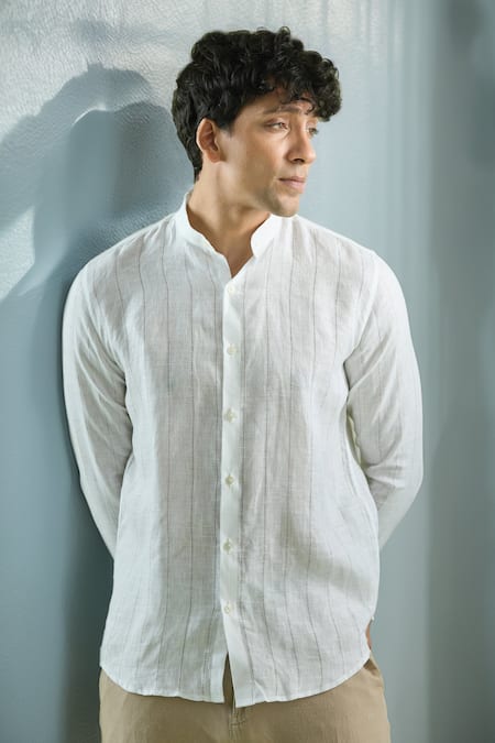 Arihant Rai Sinha Mandarin Collar Shirt 