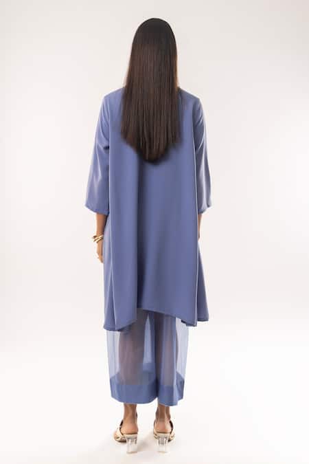 Kriti Bapna Horse Embellished Blue Kurta Set 