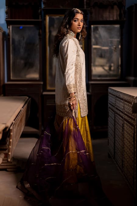 Pooja-Keyur Phool Buti & Aari Work Kurta Set 