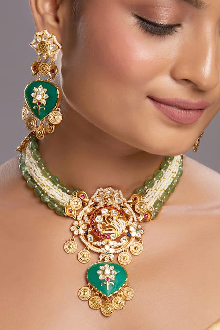 Hrisha Jewels Gullista Embellished Necklace Set 